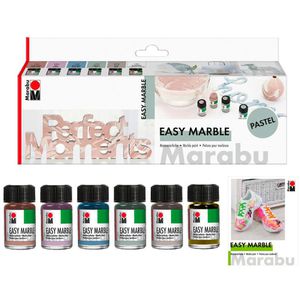 Marmorierfarbe Marabu Easy Marble Set Pastel
