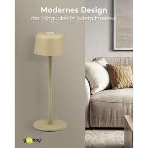 Produktbild für Tischlampe Goobay 77678, beige, LED, warmweiß