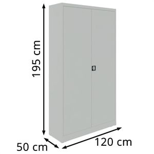 Produktbild für Werkzeugschrank Mauser MKSTM12/5/19E6, aus Metall, lichtgrau