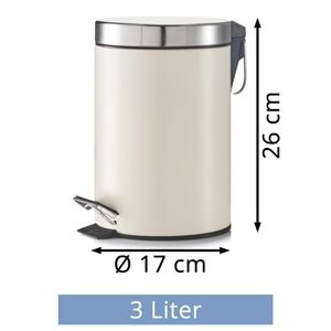 Produktbild für Mülleimer Zeller 18218, creme