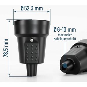 Produktbild für Schutzkontakt-Kupplung Greate 503040, schwarz