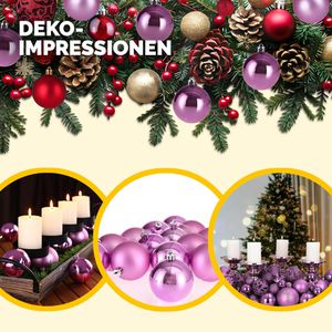 Produktbild für Weihnachtskugeln Deuba 107505, rosa