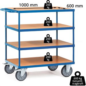 Produktbild für Tischwagen Fetra 2441, aus Metall &amp; Holz