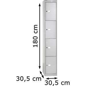 Produktbild für Schließfachschrank Bisley CLK 124, lichtgrau
