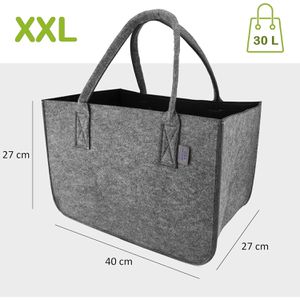 Produktbild für Einkaufstasche Idea-Home Valencia Shopper, dunkelgrau