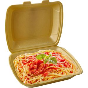 Produktbild für Menüboxen Papstar 90097, gold, aus Polystyrol XPS