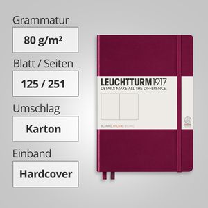 Produktbild für Notizbuch Leuchtturm1917 Medium, Karton Hardcover