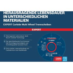 Produktbild für Trennscheibe Bosch Expert Multi Material Carbide, 2608902489