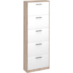 Produktbild für Schuhschrank Vicco Gizmo, sonoma eiche / weiß