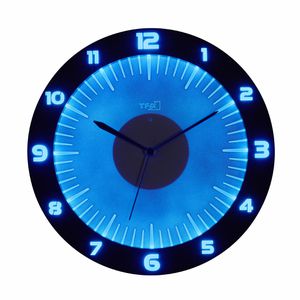 Produktbild für Wanduhr TFA 60.3553.10 Lumoclock, Kunststoff, analog, Funkuhr