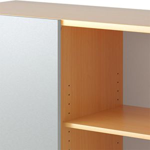 Produktbild für Sideboard Hammerbacher 1780, aus Holz, silber / buche