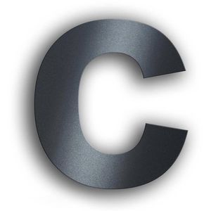 Hausnummer Metzler Arial, anthrazit aus Edelstahl