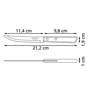 Produktbild für Steakmesser Tramontina 21198/915, 6 Stück