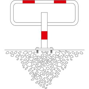 Produktbild für Parkbügel Moravia Sesam, rot / silber, klappbar