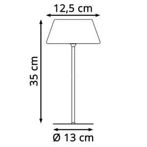 Produktbild für Tischlampe Unilux Loompa, schwarz-weiß, LED, warmweiß