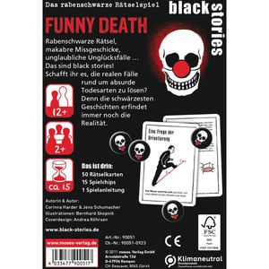 Produktbild für Kartenspiel Moses 90051, black stories Funny Death