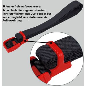 Produktbild für Spanngurt Trutzholm schwarz/rot, mit Klemmschloss