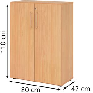 Produktbild für Aktenschrank Hammerbacher Serie 9 Advanced, aus Holz