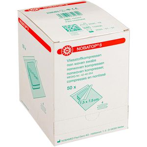 Produktbild für Vlieskompressen Nobamed Nobatop 8, 4-lagig, steril