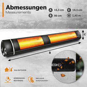 Produktbild für Heizstrahler Tresko THSL-006, outdoor