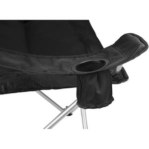 Produktbild für Campingstuhl Tresko CPS-005, schwarz, bis 150 kg