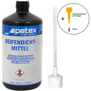 Petex Reifendichtmittel Set, für Auto, Pannenhilfe, 450ml – Böttcher AG