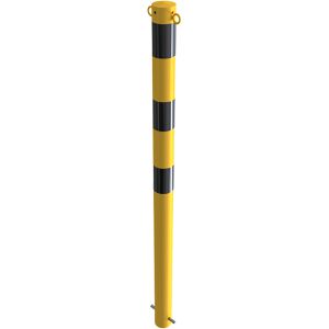 Produktbild für Absperrpfosten Schake 476BG/2, 2 Ösen, schwarz/gelb, Metall