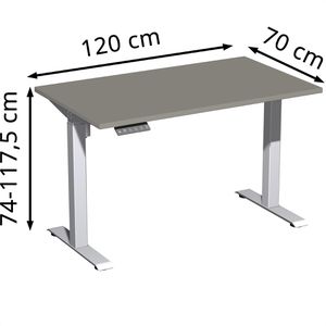 Produktbild für Schreibtisch Geramöbel Elevate Home, onyx / silber