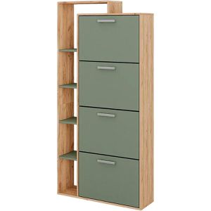 Produktbild für Schuhschrank Vicco Orlando, eiche / grün