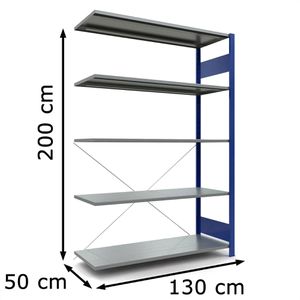 Produktbild für Anbauregal Schulte 12755-130-B, 5 Metallböden