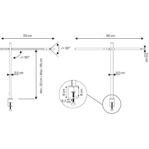 Produktbild für Schreibtischlampe Unilux Elite, schwarz, LED, dimmbar