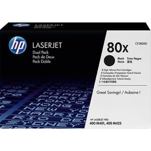 Toner HP 80X, CF280XD Doppelpack