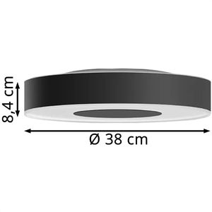 Produktbild für Deckenleuchte Philips-Hue Xamento M, schwarz, LED