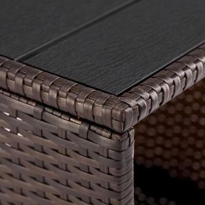 Produktbild für Beistelltisch CASARIA 109509, braun, aus Kunststoff / Metall