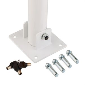 Produktbild für Absperrpfosten Relaxdays 100496831481, rot/weiß, aus Metall