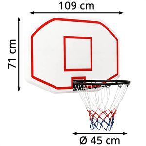 Produktbild für Basketballkorb vidaXL 93662, weiß, indoor &amp; outdoor