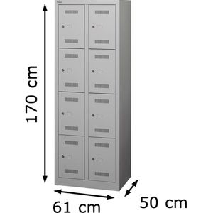 Produktbild für Schließfachschrank Bisley MonoBloc, lichtgrau