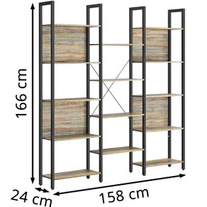 Produktbild für Bücherregal Vasagle LLS107B60, schwarz / braun