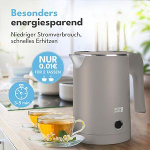 Produktbild für Wasserkocher LEBENLANG Reisekocher, khaki