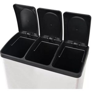 Produktbild für Mülleimer vidaXL 50602, silber