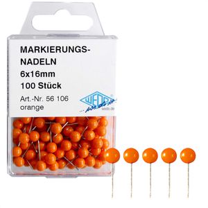 Markierungsnadeln Wedo 56106, orange