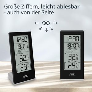 Produktbild für Thermo-Hygrometer ADE WS2324, digital, schwarz