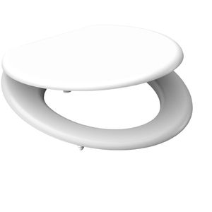 Produktbild für WC-Sitz Schütte White 84000, oval, aus Holz