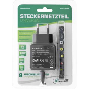 Produktbild für Universal-Netzteil InLine 26608N, 3 A, 5 V