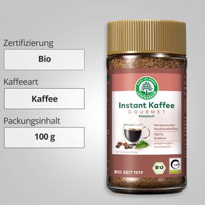 Produktbild für Kaffee Lebensbaum Instant Kaffee Gourmet, BIO