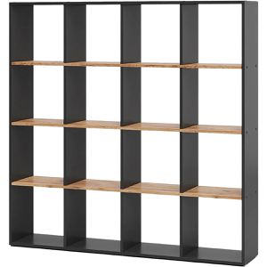 Produktbild für Bücherregal Vicco Karree, anthrazit / eiche