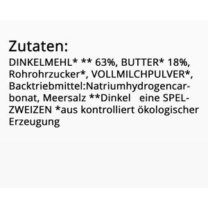 Produktbild für Kekse Rosengarten Dinkel Butterkekse Snack, BIO
