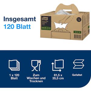 Produktbild für Einwegtücher Tork extra stark, 530176, W7, weiß