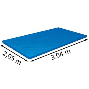 Produktbild für Poolabdeckung Bestway 58106, aus PE, blau, mit Spannseil