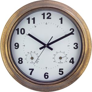 Wanduhr Eurotime 86450-10 outdoor, Metall, analog, Quarzuhr